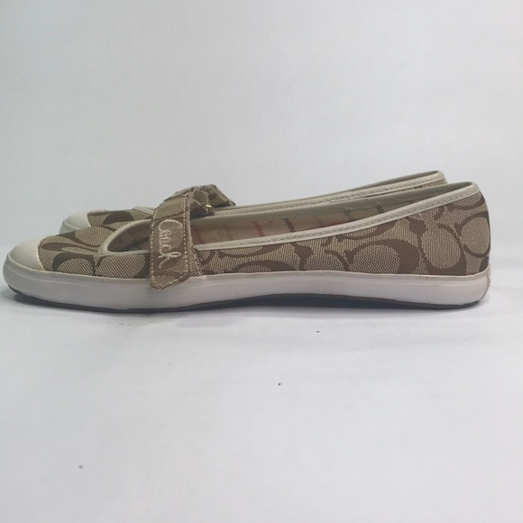 Coach flat womens sneakers with strap - Picture 6 of 8